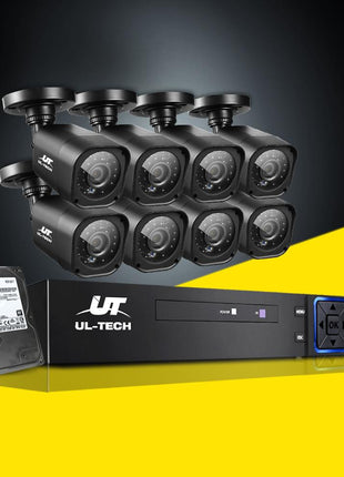 UL-tech CCTV Camera Home Security System 8CH DVR 1080P 1TB Hard Drive