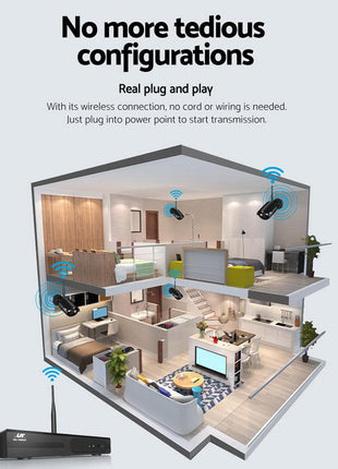 UL-tech CCTV Wireless Security Camera System 8CH Home Outdoor WIFI 6