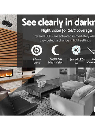 UL-tech CCTV Wireless Security Camera System 8CH Home Outdoor WIFI 6