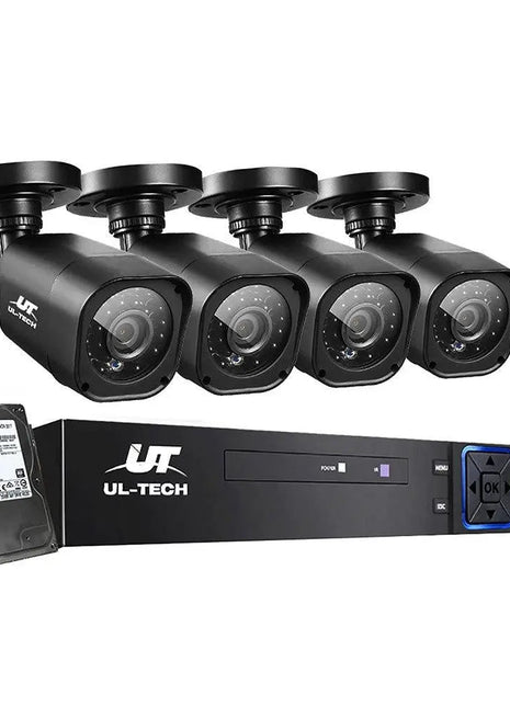 UL-tech Home CCTV Security System Camera 4CH DVR 1080P 1500TVL 1TB