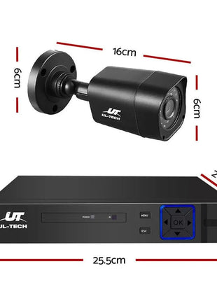 UL-tech Home CCTV Security System Camera 4CH DVR 1080P 1500TVL 1TB
