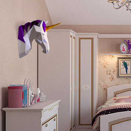 Unicorn Head Wall Mount for Home Decor (DIY Papercraft)