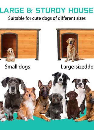 45"Dog House Outdoor and indoor wooden kennel