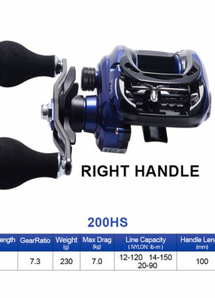 Fishing Baitcasting Reels 200HS/200HSL SV SpoolSaltwater Fishing Low