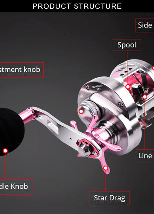 Full metal jigging reel 10+1BB sea fishing reel 6.8:1 gear ratio max