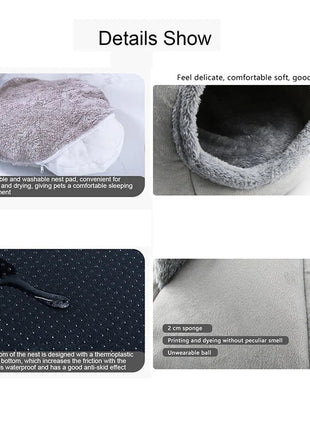 Cozy 2-In-1 Pet House Bed