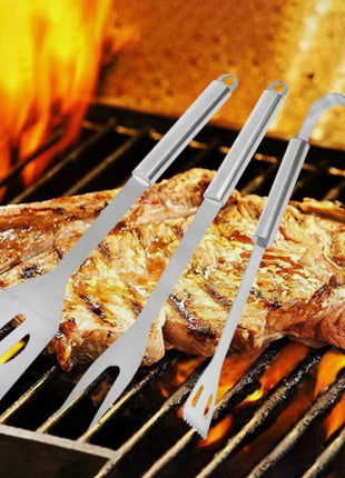 3 PCS Stainless Steel BBQ Grill Utensils Set
