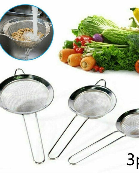 Stainless Steel 3 in 1 Liquid Colanders Set
