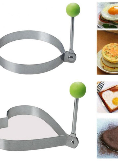 Stainless Steel 5 pc Egg and Pancake Mold Set