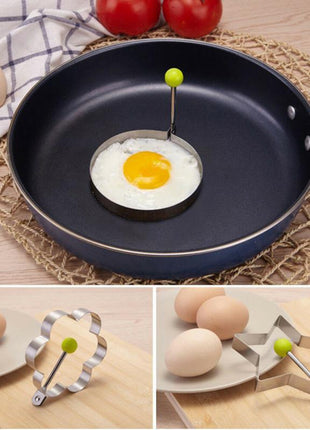 Stainless Steel 5 pc Egg and Pancake Mold Set