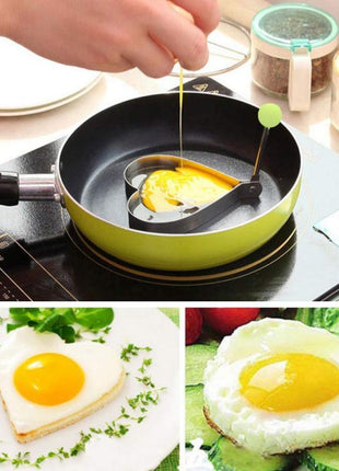 Stainless Steel 5 pc Egg and Pancake Mold Set