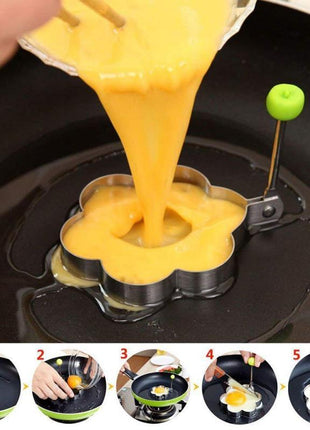Stainless Steel 5 pc Egg and Pancake Mold Set