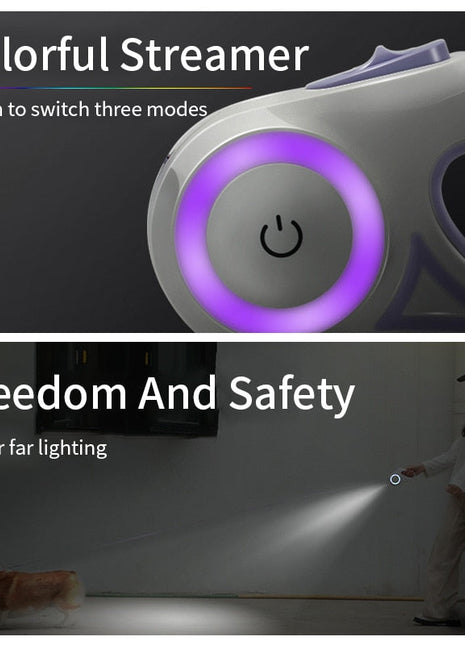 Automatic Retractable Lighting Dog Leash