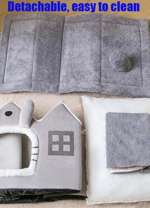 Removable Roof Plush Pet House