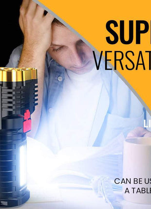 Ultra Bright Waterproof Outdoor LED Flashlight with Side Lamp