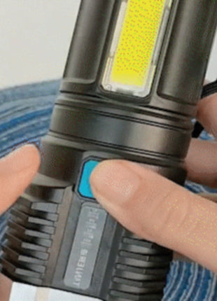 Ultra Bright Waterproof Outdoor LED Flashlight with Side Lamp